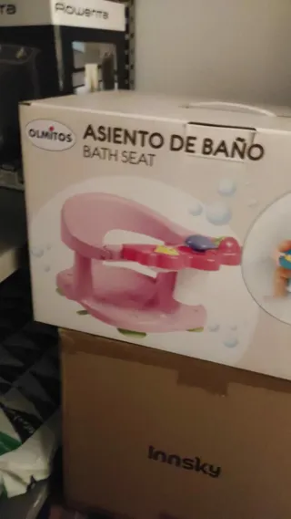 Asiento Bañera Bebé Olmitos Rosa