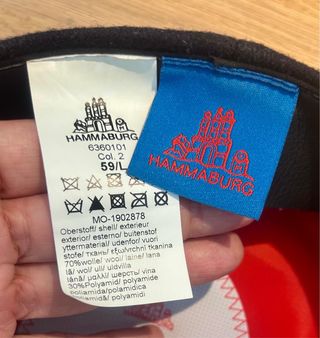 Gorra marinero Hammaburg azul y dorada, talla 59/L