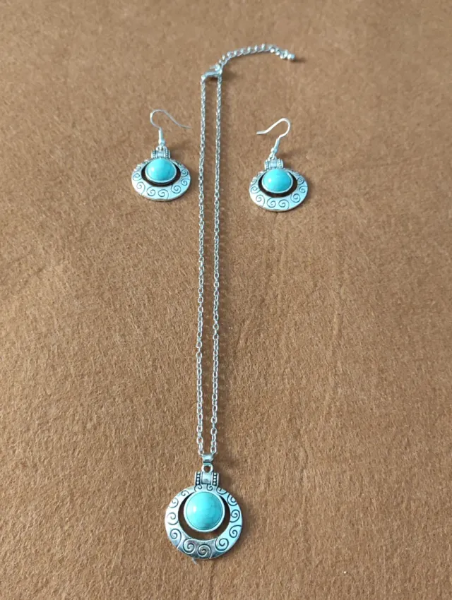 Conjunto joya turquesa