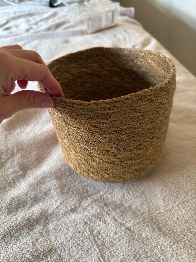 Macetero de yute natural