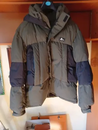 Chaqueta de Plumas Beisbolera Verde