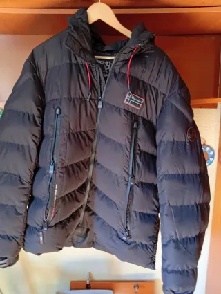 Chaqueta de Plumas Beisbolera Verde