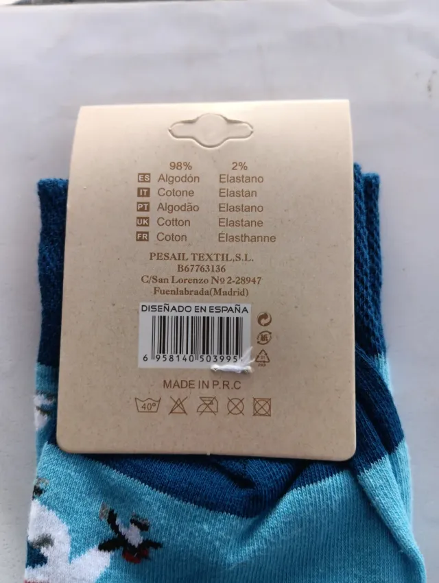 Calcetines PESAIL Algodón Talla 40