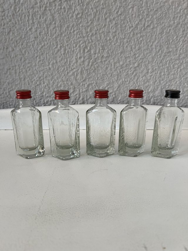 5 Mini Botellas Vacías J