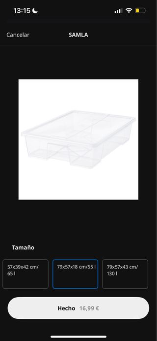 Cajas de almacenaje IKEA 79x57x18 cm