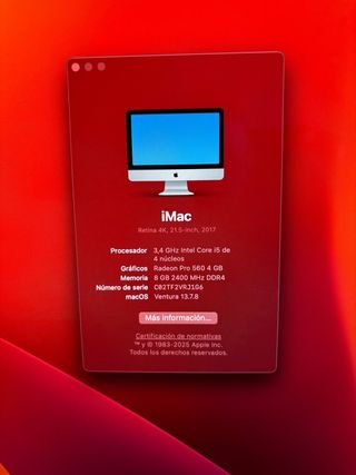 iMac 2017 Apple Plata ordenador