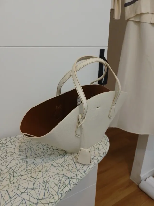 Bolso Zara Capazo Beige/Marrón