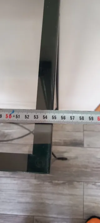 Mesita de pasillo cristal y metal