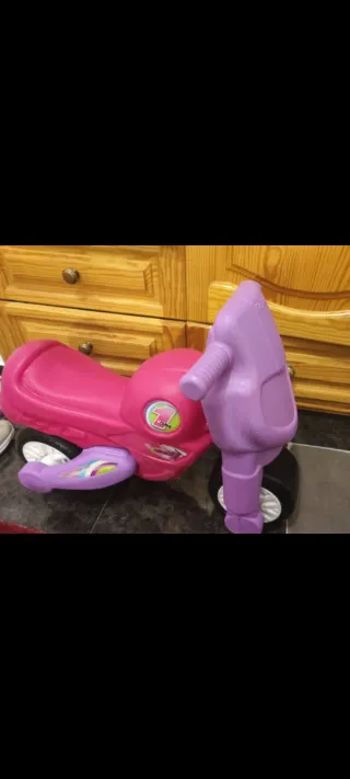 Moto correpasillos infantil rosa