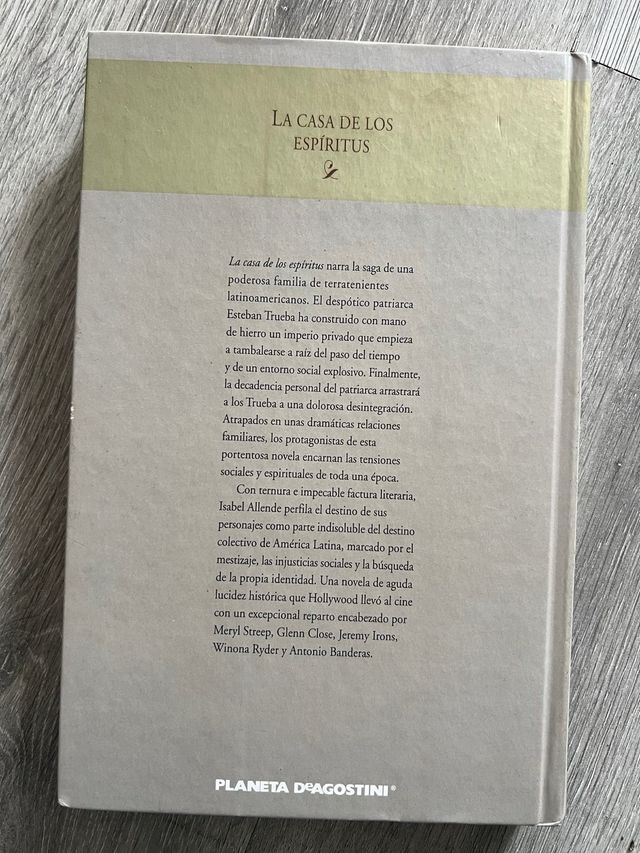 Libro. La Casa De Los Espíritus. Isabel Allende.