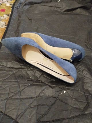 Zapatos de tacón azul