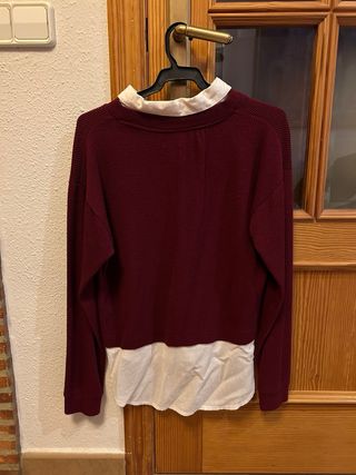 Jersey granate con camisa blanca Talla S