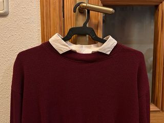 Jersey granate con camisa blanca Talla S