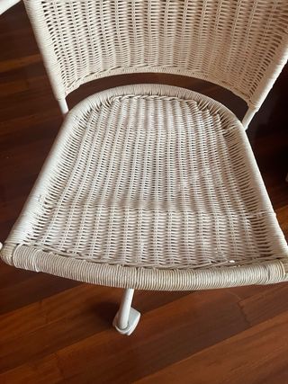 Silla de escritorio ratán y metal