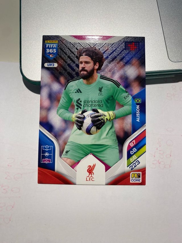 Carta Fútbol Alisson FIFA 365 Panini