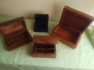 Lote de 4 cajas decorativas antiguas