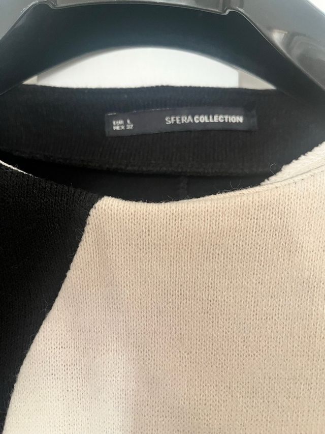 Vestido Sfera Blanco y Negro Talla S