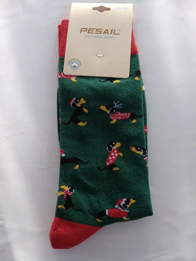 Calcetines Navidad Perros Dachshund Talla 40, 46