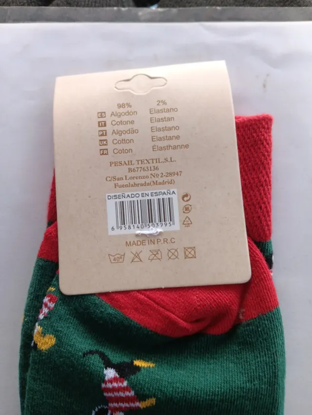 Calcetines Navidad Perros Dachshund Talla 40, 46