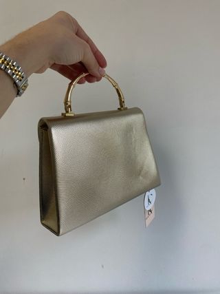 Bolso de mano dorado Karho & co fiesta