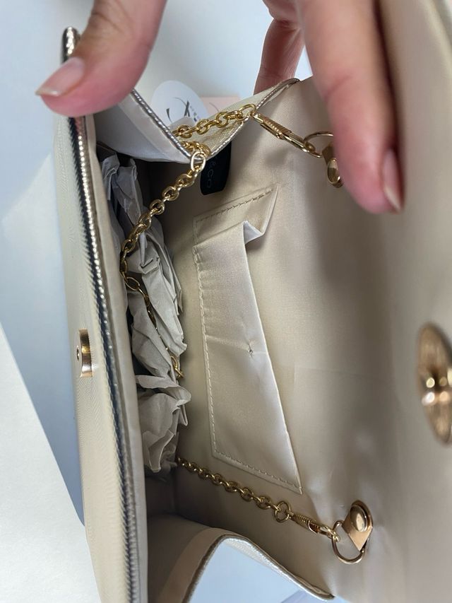 Bolso de mano dorado Karho & co fiesta