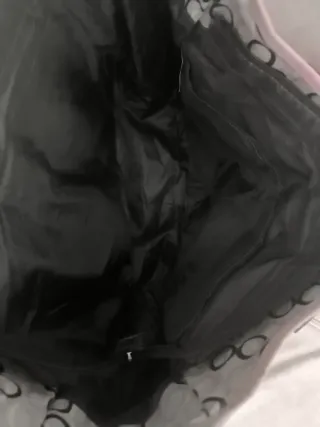 Bolso carrito bebé gris y rosa