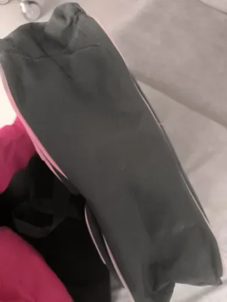 Bolso carrito bebé gris y rosa