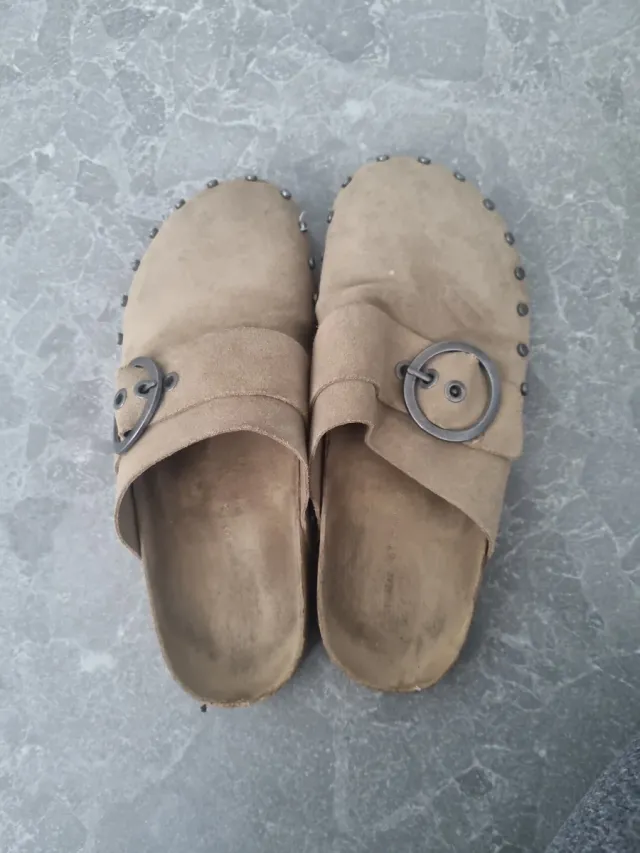 Chanclas Beige/Marrón Talla 40