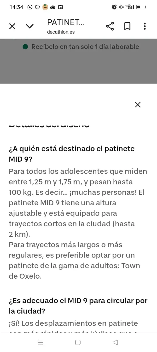 Patinete plegable con luz ,niño