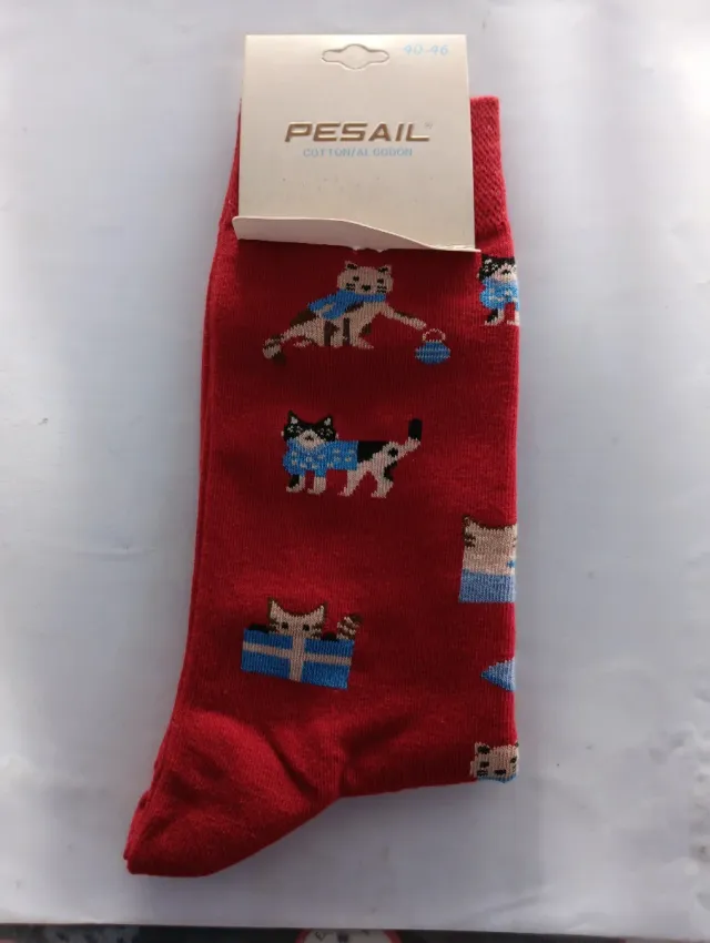 Calcetines PESAIL Algodón Gatos Talla 40-46