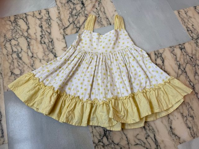 Vestido niña estampado sol amarillo