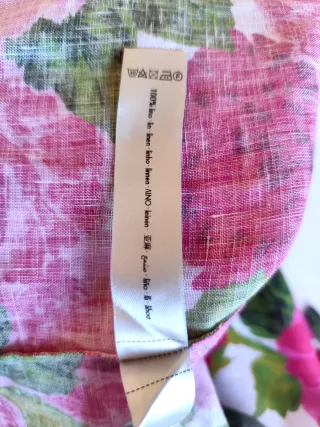 Camisa floral rosa y verde