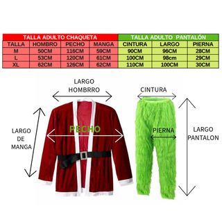 Disfraz El Grinch Adulto Talla M | Regalo Navideño