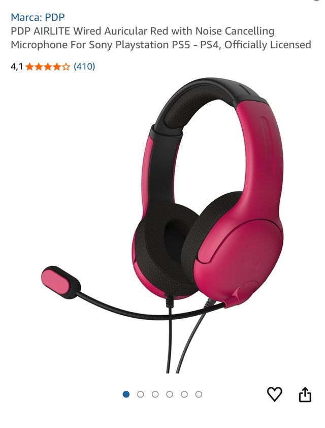 Auriculares PDP AIRLITE Rojo PS4-PS5