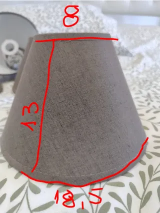 Pantallas de lámpara tela gris (4 unidades)