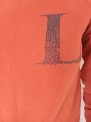 Sudadera Zara naranja con letra L