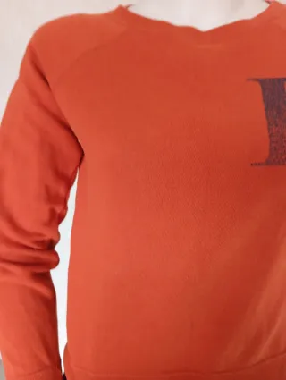 Sudadera Zara naranja con letra L