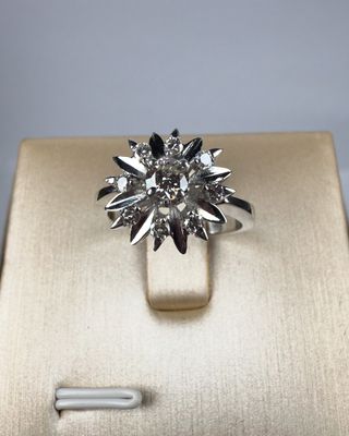 Anillo Oro Blanco 18K Diamante 0.2ct