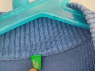 Chaqueta Benetton azul con cremallera