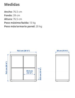 Estantería Ikea KALLAX Blanca con Cajones