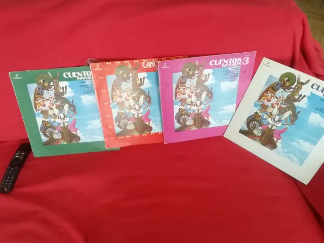 Lote 4 Discos Vinilo Cuentos Infantiles