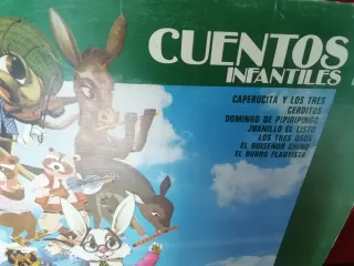 Lote 4 Discos Vinilo Cuentos Infantiles
