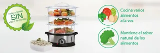 Vaporera Cocedero al vapor Silvercrest 3 Niveles.