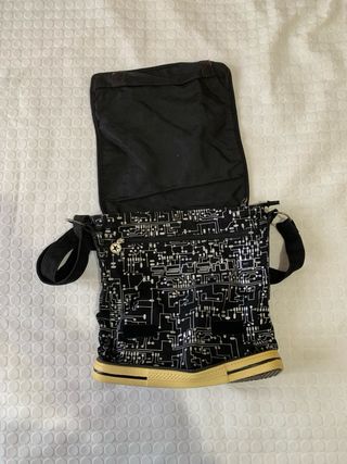 Bolso de Hombro Converse Negro Blanco vintage