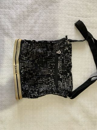 Bolso de Hombro Converse Negro Blanco vintage