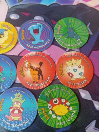 TAZOS Pokémon y figuras PVC