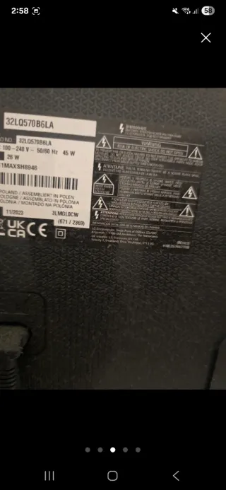 Televisor LG LED Negro