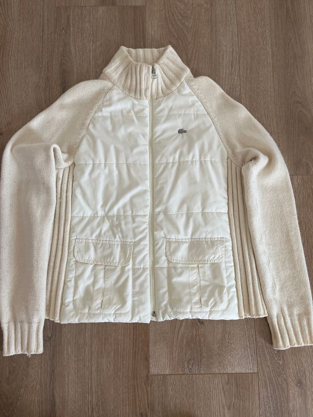 Chaqueta Lacoste Beige y Blanca  de mujer