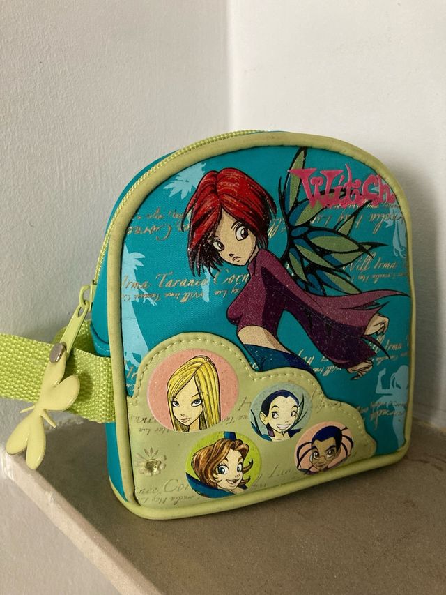 Bolsa W.I.T.C.H. verde e azul Lancheira Disney