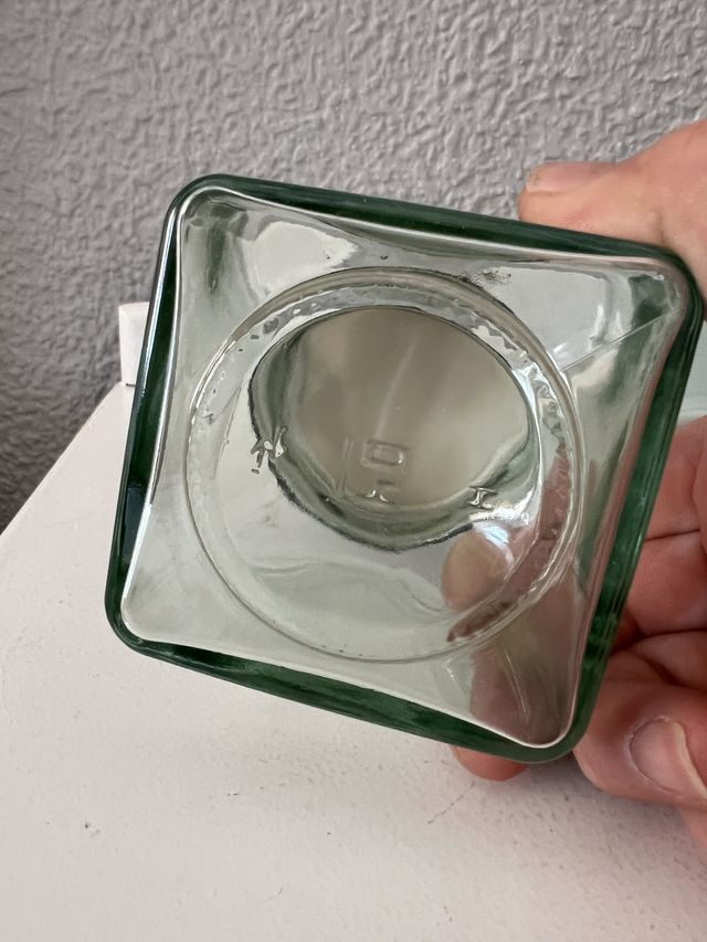 6 Botes/Tarros de Cristal Cuadrados J